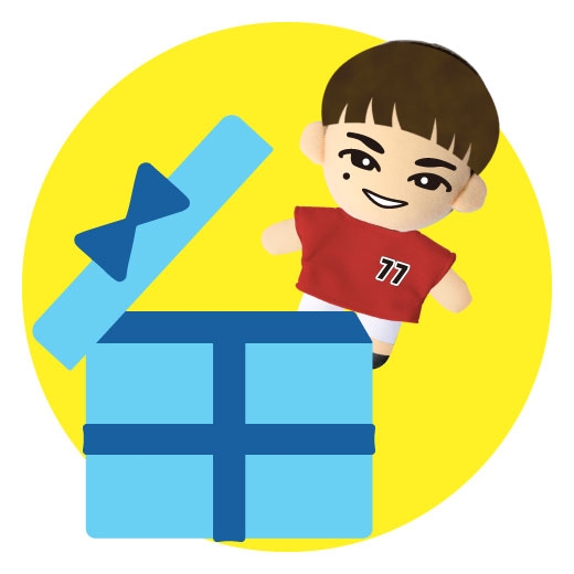 みんなで選手気分！自分や子供も作っちゃおう。プレゼントしてもよろこばれます。